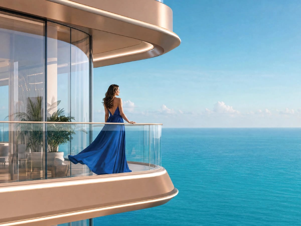 Sea-view balcony at Shahrukhz Residences